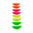 Силиконовые валики для ламинирования ресниц ELAN разноцветные, набор 4 пары, 8 шт