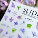 Фото 2 - Слайдеры для ногтей SLIDIZ 075 на водной основе, сиреневые цветы