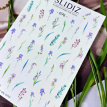 Слайдеры для ногтей SLIDIZ 076 на водной основе, цветы орхидеи, ирисы