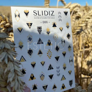 Слайдеры для ногтей SLIDIZ 086 на водной основе, геометрия