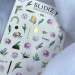 Фото 1 - Слайдеры для ногтей SLIDIZ 106 на водной основе фольгированне, золото, цветы, листья