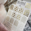 Слайдери для нігтів SLIDIZ 109 на водній основі фольговані. золото, орнамент, 