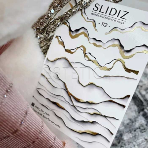 Cлайдери для нігтів SLIDIZ 112 на водній основі фольговані, хвилі