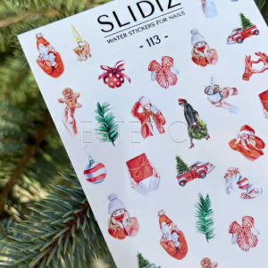 Cлайдери для нігтів SLIDIZ 113 на водній основі, Новий рік