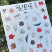 Слайдеры для ногтей SLIDIZ 115 на водной основе, Новый год, подарки