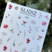Фото 1 - Слайдеры для ногтей SLIDIZ 117 на водной основе, хлопок, цветы