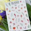 Cлайдери для нігтів SLIDIZ 142 на водній основі, весна , квіти, птахи