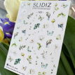 Cлайдери для нігтів SLIDIZ 143 на водній основі, метелики, пташки, квіти
