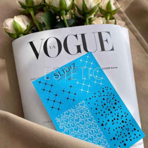 Слайдеры для ногтей на водной основе SLIDIZ 163, принт сердечки, клетка