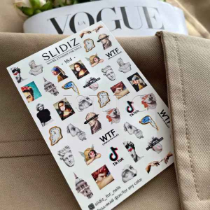 Слайдеры для ногтей на водной основе SLIDIZ 164, искусство Мира