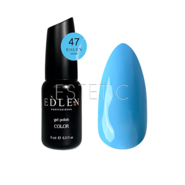 Гель-лак Edlen Color №047 блакитний холодний, 9 мл