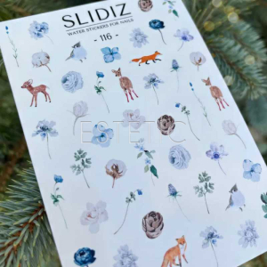 Слайдеры для ногтей SLIDIZ 116 на водной основе, флора, фауна