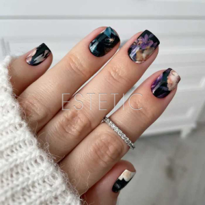 Плівки для манікюру SLIDIZ WM-008 квіти на темному фоні