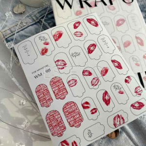 Пленки для маникюра SLIDIZ WM-011 принт губки, LOVE