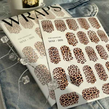 Пленки для маникюра SLIDIZ WM-009 принт леопард