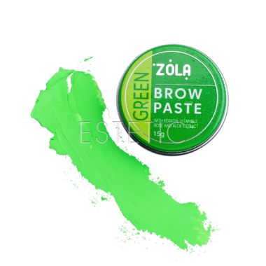 Контурная паста для бровей ZOLA Brow Paste, зеленая, 15 г