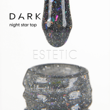 Топ светоотражающий Dark Night Star Top с бриллиантовыми и разными блесточками,10 мл
