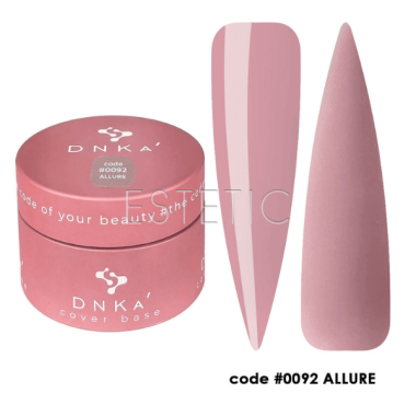 База цветная DNKa Cover Base #0092 Allure теплый розовый нюдовый, 30 мл