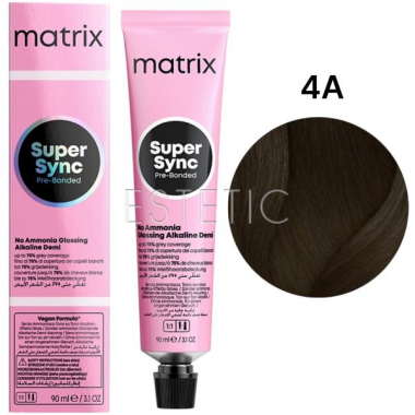 Краска для волос без аммиака MATRIX SoColor Super Sync 4A, 90 мл