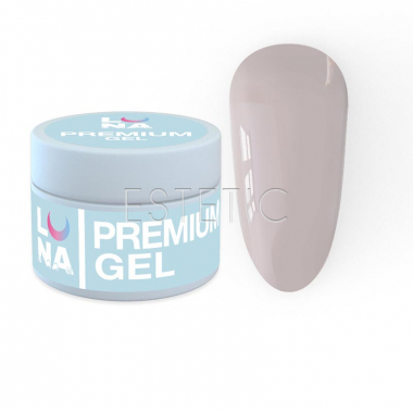 Гель LUNA Premium Gel 19 для нарощування молочний, 30 мл