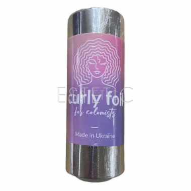 Фольга в рулоне гладкая Curly Foil 12см 50м, 14мк алюминиевая