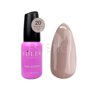 Рідкий гель EDLEN Water Acrygel Nude №20 сіро-ліловий тауп, 9 мл