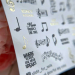 Фото 2 - Слайдеры для ногтей SLIDIZ 202 на водной основе фольгированные, надписи, ноты