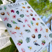 Cлайдери для нігтів SLIDIZ 150 на водній основі, тропічні квіти, листя, птахи