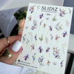 Слайдеры для ногтей SLIDIZ 204 на водной основе, весна, ирисы