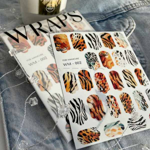 Пленки для маникюра SLIDIZ WM-002 животный принт, тигр, зебра, леопард