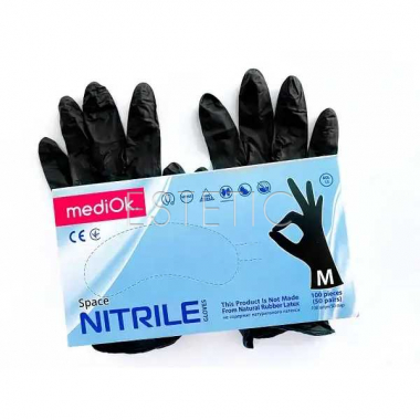 Перчатки нитриловые MediOk Black M, черные