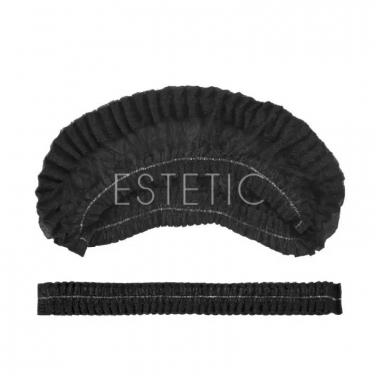 Шапочка на двойной резинке спанбонд 100 шт., черная