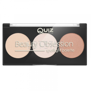 Набор палетка хайлайтеров QUIZ Beauty Obsession Spotlight 01, 10 г