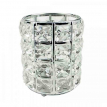Підставка-склянка з камінням Срібло для манікюрних, косметичних пезликів та інструментів