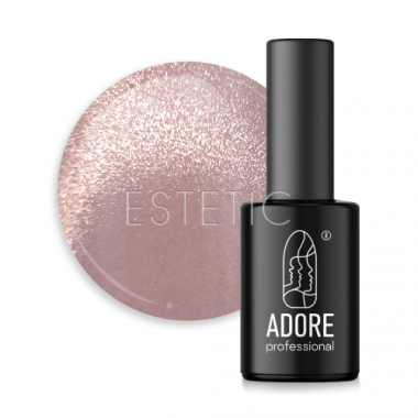 Гель-лак ADORE Gel Polish cat's eye E-01 nude кошачий глаз лилово-бежевый, 8 мл