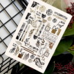 Слайдер для нігтів RichcoloR FOIL 06 фольгований, гілочки, серце, текстура, золото