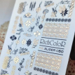 Слайдер для нігтів RichcoloR FOIL 50 фольгований український стиль, срібло