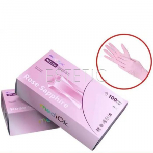 Перчатки нитриловые MediOk Rose-Sapphire 3,5 г/м, розовые, M