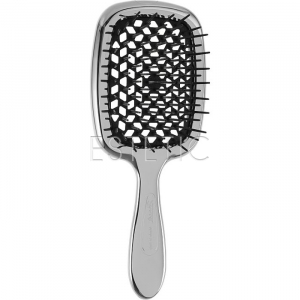 Щетка для волос Janeke Limited Superbrush Silver, серебряно-темный графит черная