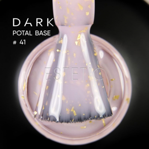 База Dark Pro Base Potal 41, 15 мл розово-молочный с золотой поталью