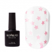 Топ Komilfo No Wipe Star Nails Rose Top с розовыми звездочками з УФ фильтрами, 8 мл