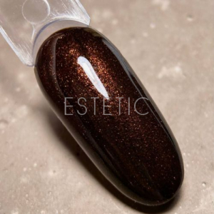 Гель-лак Dark gel polish 113 холодний темно-коричневий з золотистим шимером, 10 мл