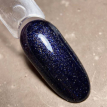 Гель-лак Dark gel polish 114 глибокий синій з голографічним шимером, 10 мл