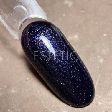 Гель-лак Dark gel polish 114 глибокий синій з голографічним шимером, 10 мл
