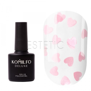 Топ з рожевими сердечками Komilfo No Wipe L'amour Rose Top, 8 мл