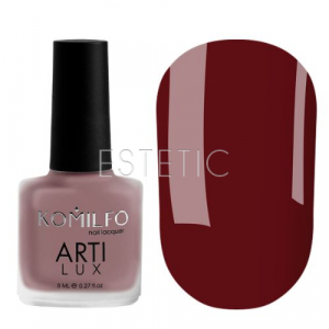 Лак для ногтей Komilfo ArtiLux Lady in Red 005 Sangria red вишневый, 8 мл