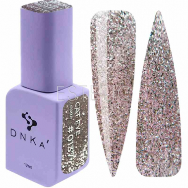 Гель-лак DNKa Gel Polish #0137 Cat Eye хрустальный глаз пыльный пудровый, 12 мл