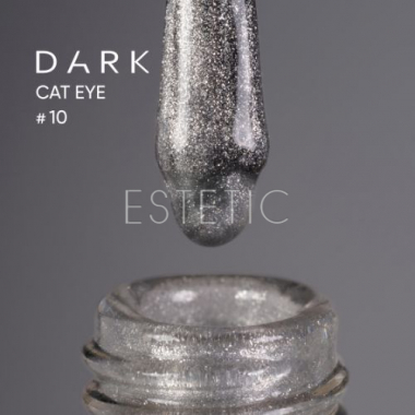 Гель-лак Dark gel polish Cat Eye 10 кришталеве котяче око срібний,10 мл