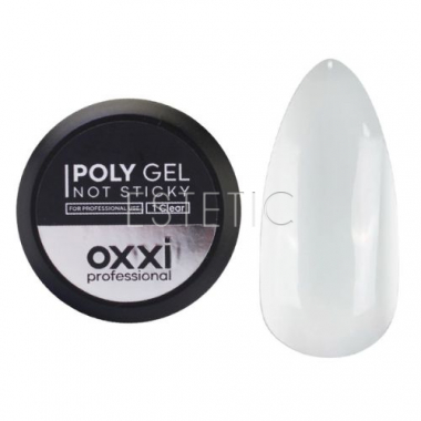 Полігель OXXI Poly Gel Not Sticky 01 прозорий, без липкого шару, 30 мл