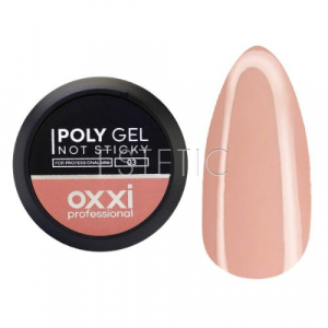Полигель OXXI Poly Gel Not Sticky 03 бежевый, без липкого слоя, 30 мл